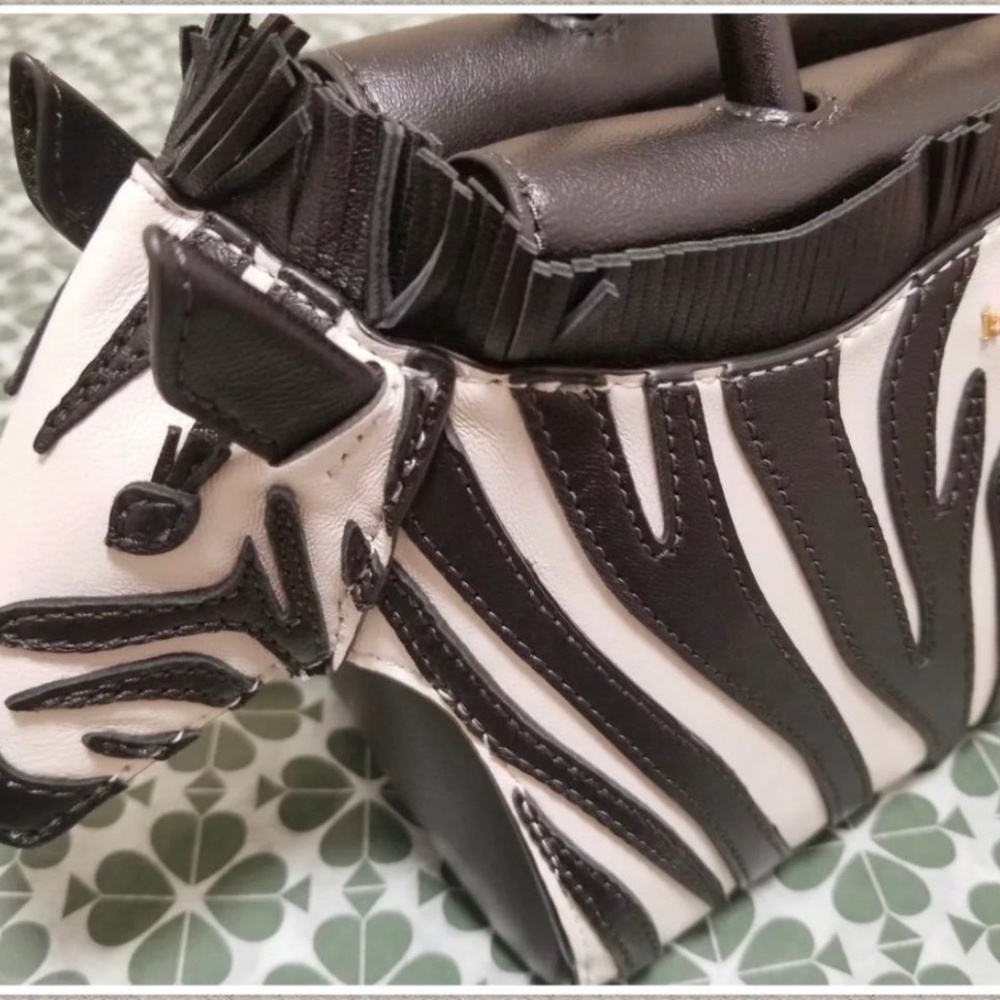 <Kate Spade> Ziggy Metallic 3d Zebra Satchel - Picture 2 of 10